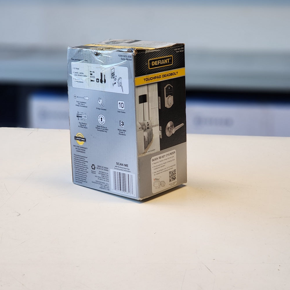 Castle Satin Nickel Compact Touch Electronic Single Cylinder Deadbolt (32GC7X2D01AHP) Castle Satin Nickel Compact Touch Electronic Single Cylinder Deadbolt (32GC7X2D01AHP)